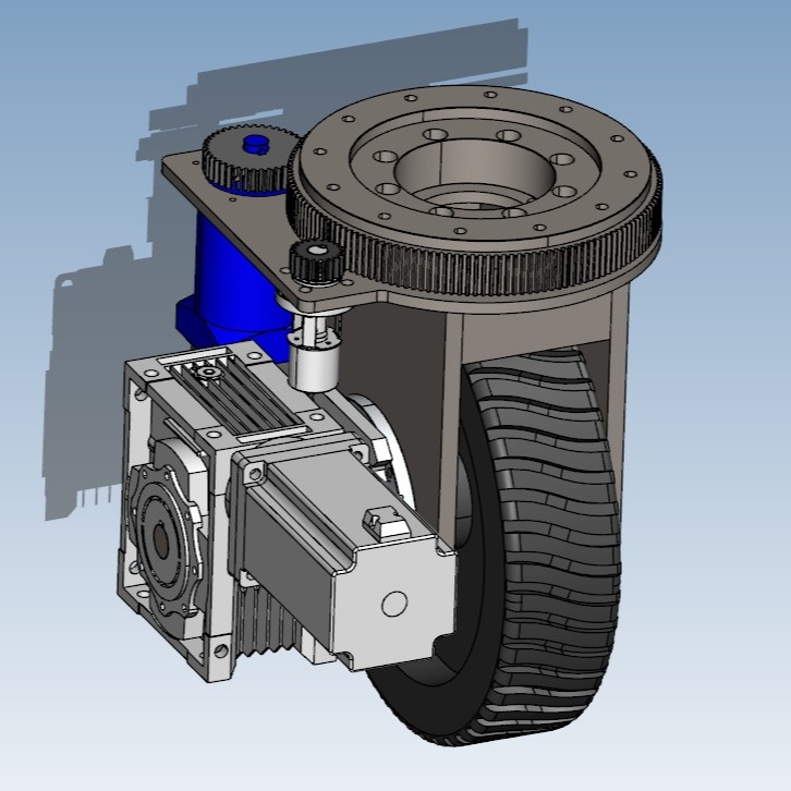 1500W倉庫のロボットAgvのための横の産業ドライブ車輪アセンブリ3000rpm
