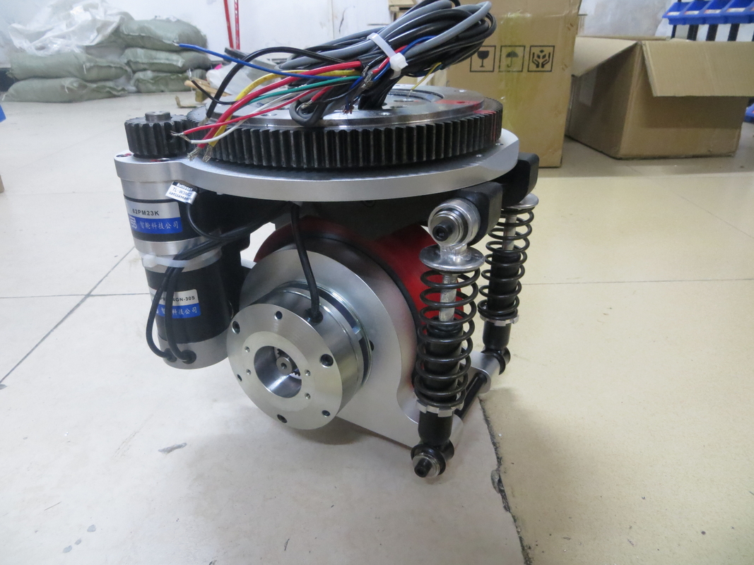 ブラシレスDCモーター衝撃吸収ドライブ車輪180mmの移動ロボットの車輪